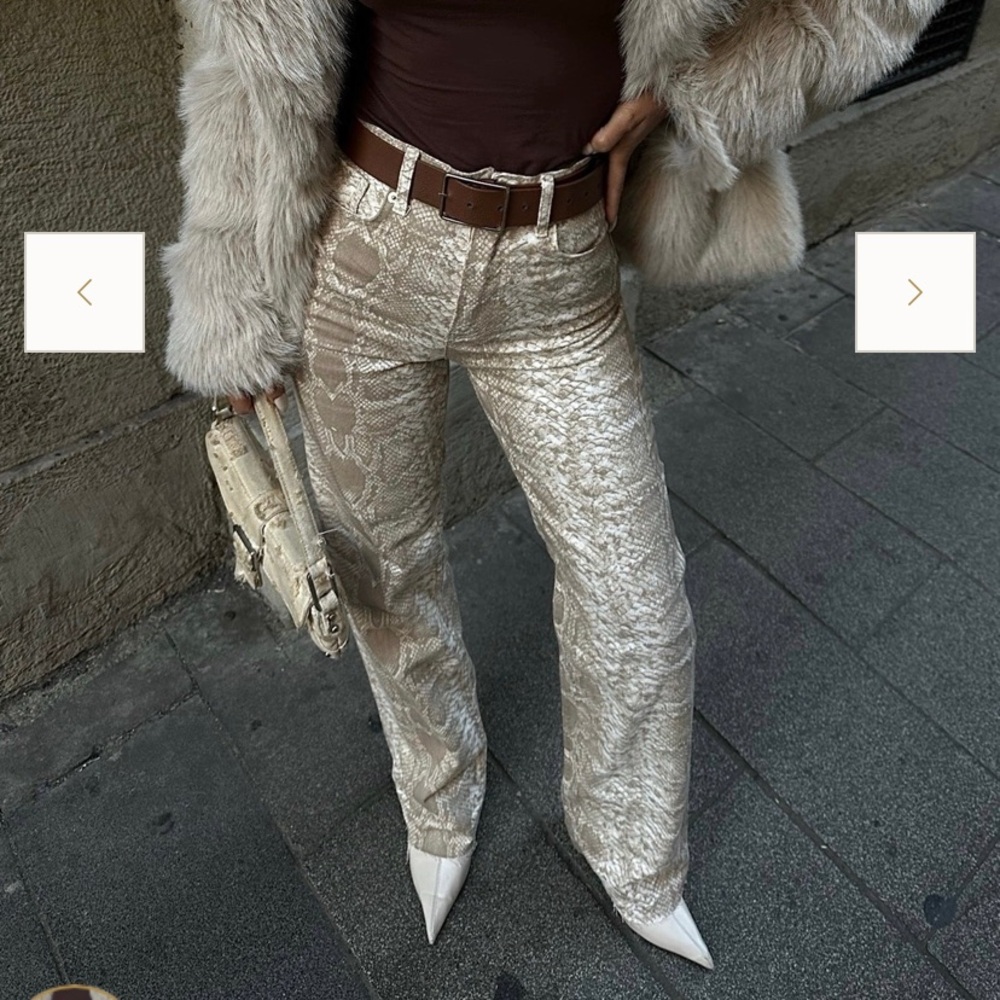PIRĀL Serpentine Snakeskin Women’s Straight-leg Pants/Jeans - Size:XS - Picture 2 of 9